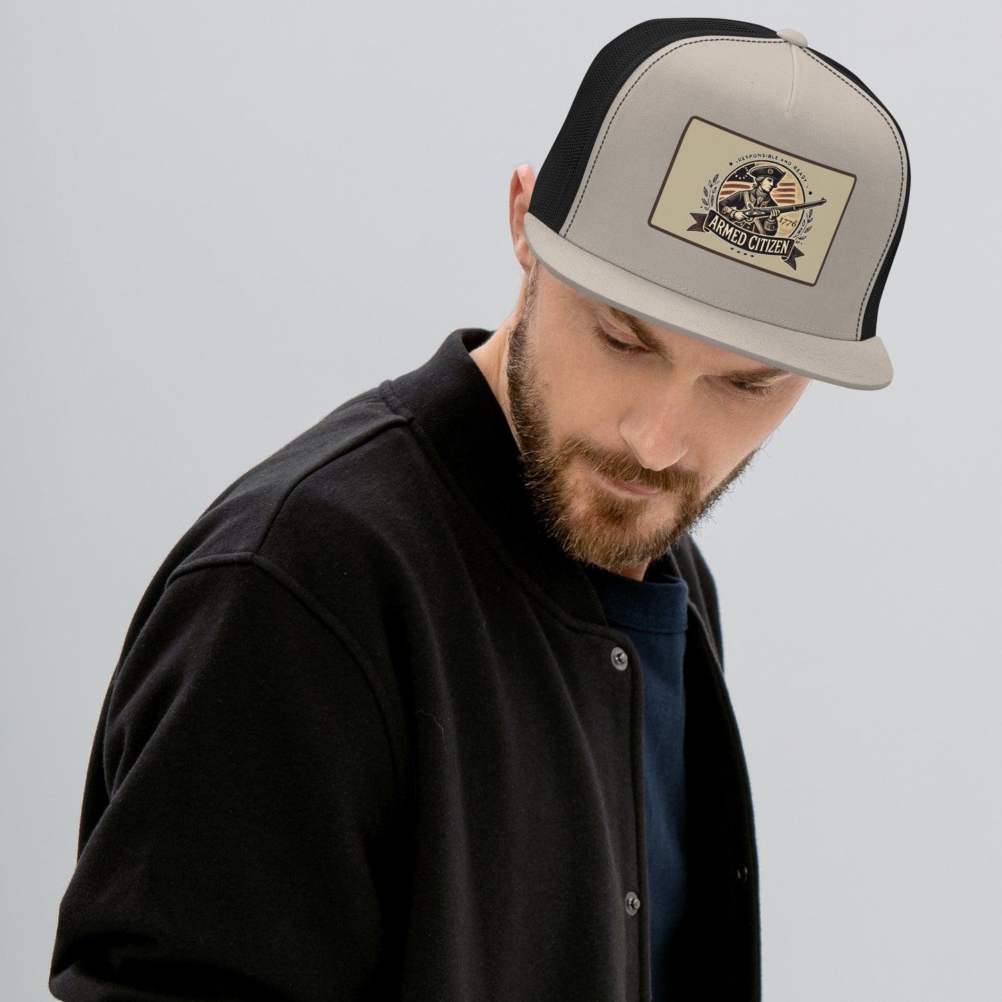 Armed Citizen™ Logo Faux Patch Trucker Cap