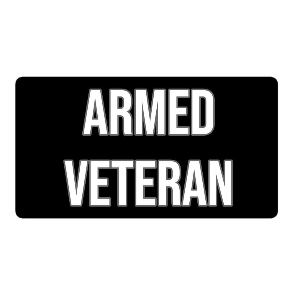 "Armed Veteran™" White-Lettered Vinyl Sticker