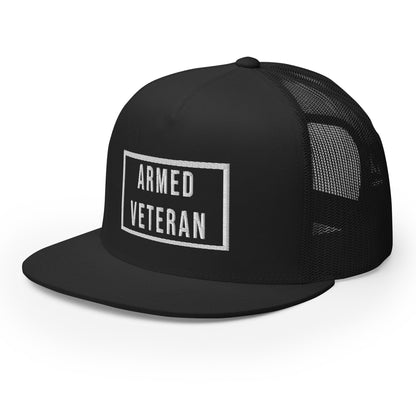 Vigilant & Visible: Armed Veteran™ Trucker Cap