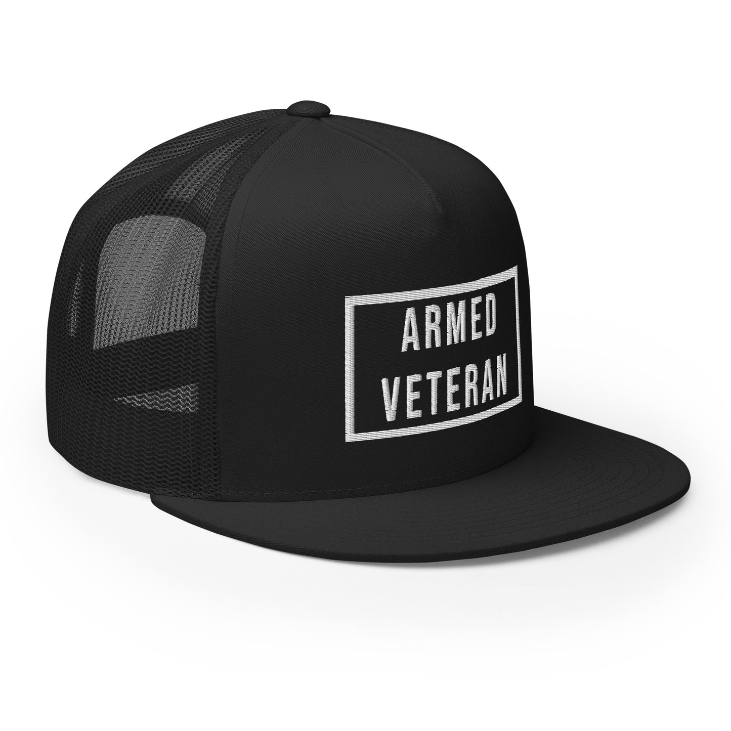 Vigilant & Visible: Armed Veteran™ Trucker Cap