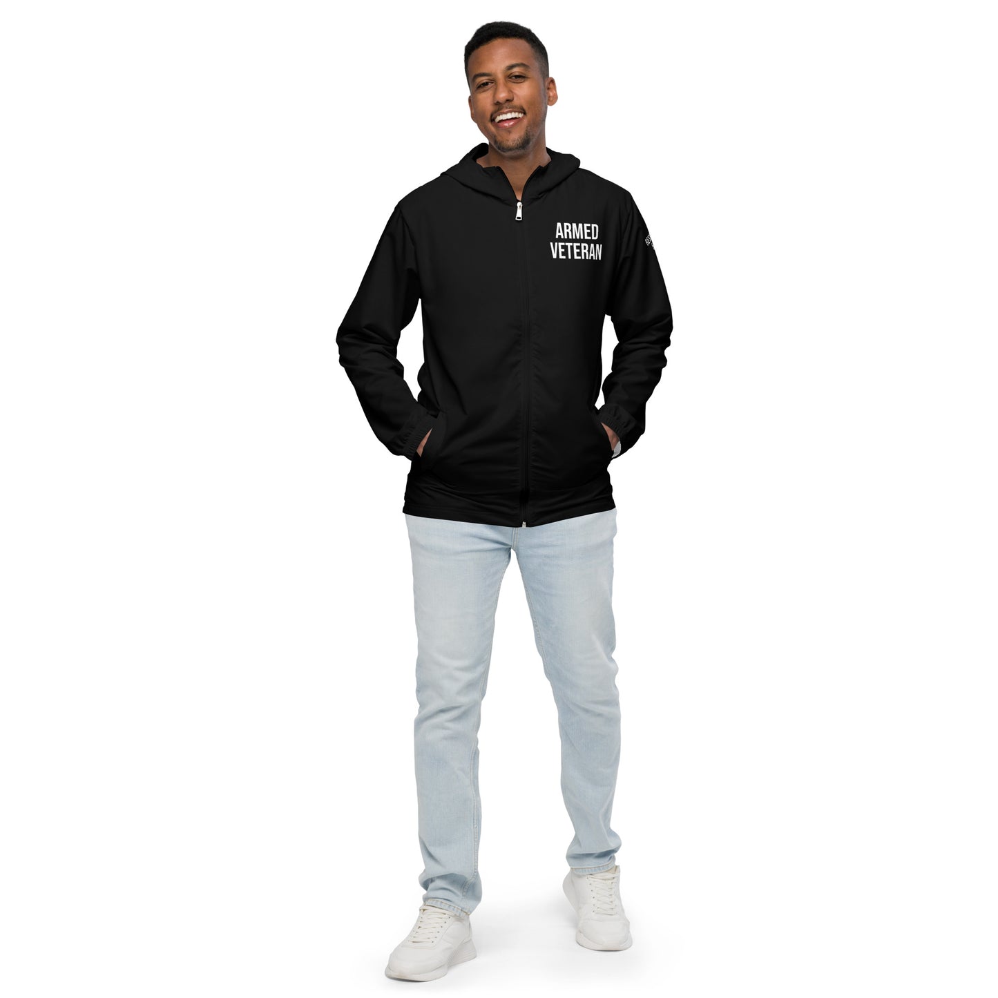 Vigilant & Visible: Armed Veteran™ Lightweight Identification Windbreaker