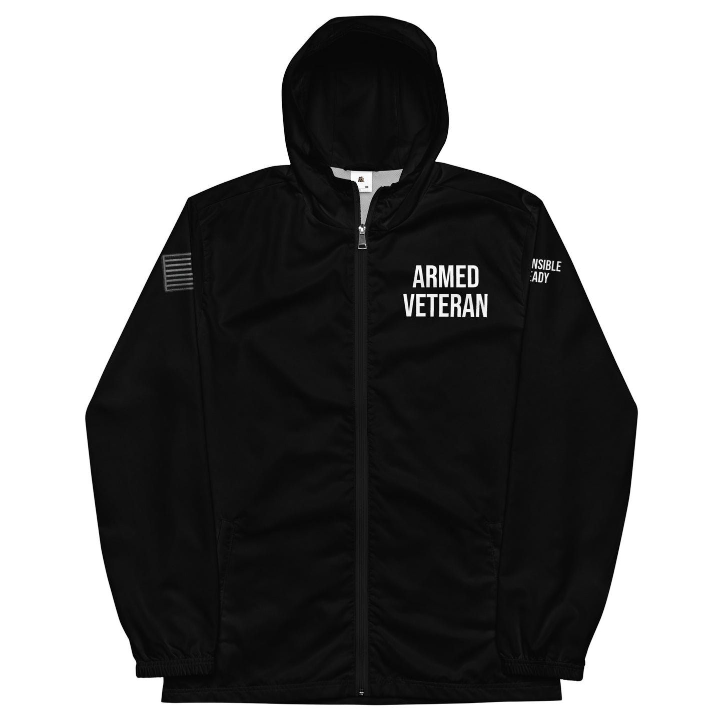 Vigilant & Visible: Armed Veteran™ Lightweight Identification Windbreaker