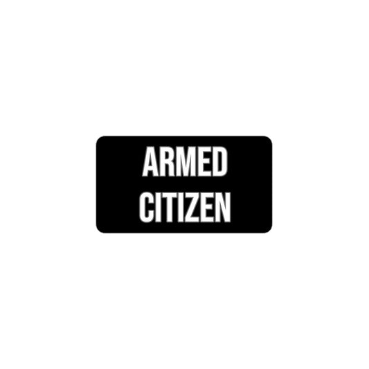 "Armed Citizen™" White-Lettered Vinyl Sticker