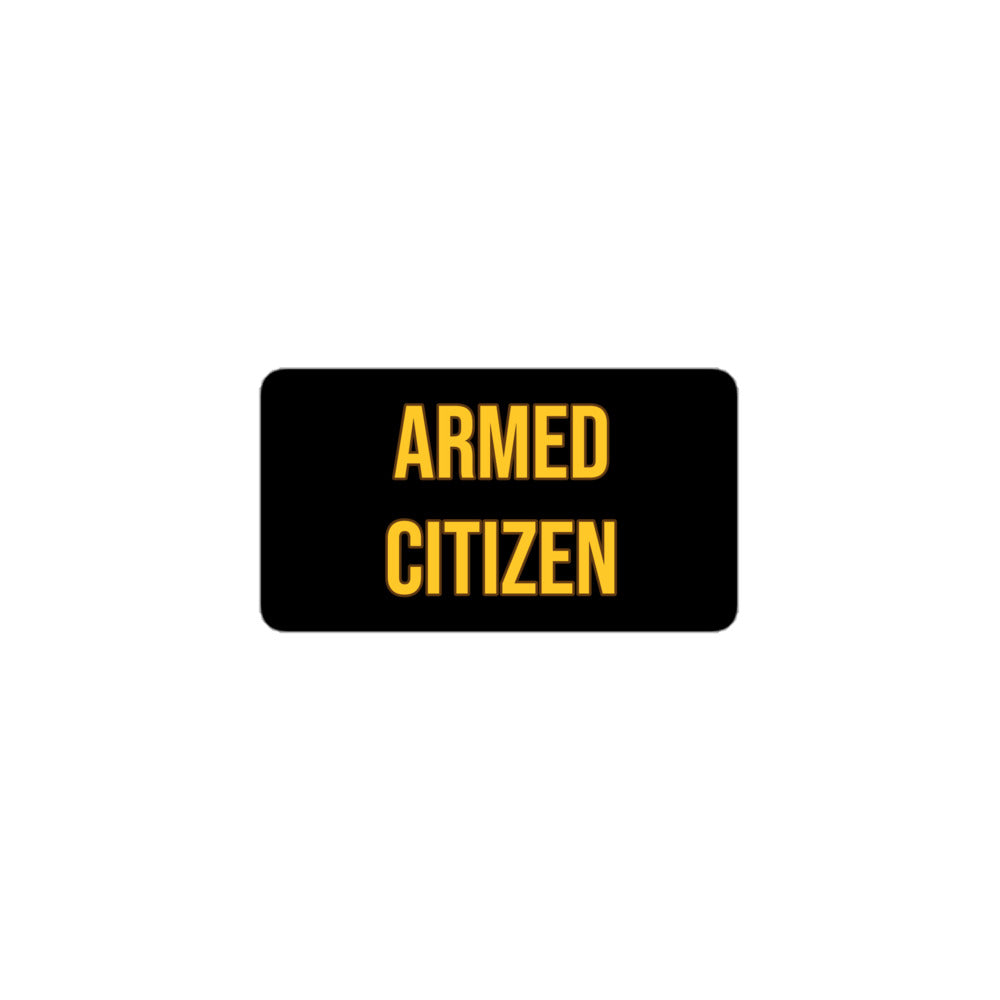 "Armed Citizen™" Gold-Lettered Vinyl Sticker