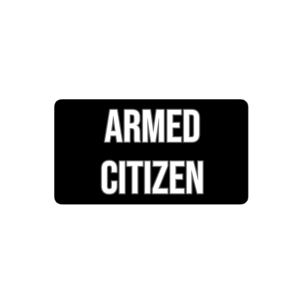 "Armed Citizen™" White-Lettered Vinyl Sticker