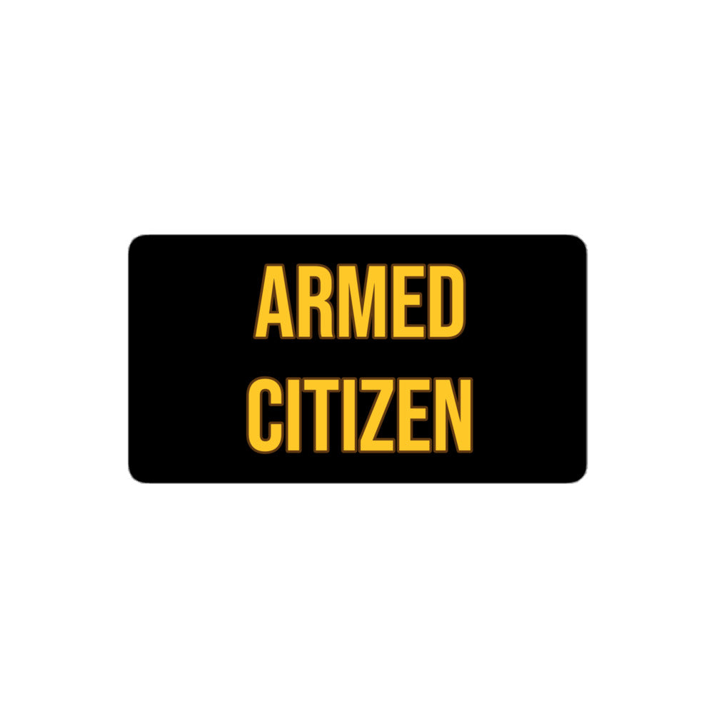 "Armed Citizen™" Gold-Lettered Vinyl Sticker