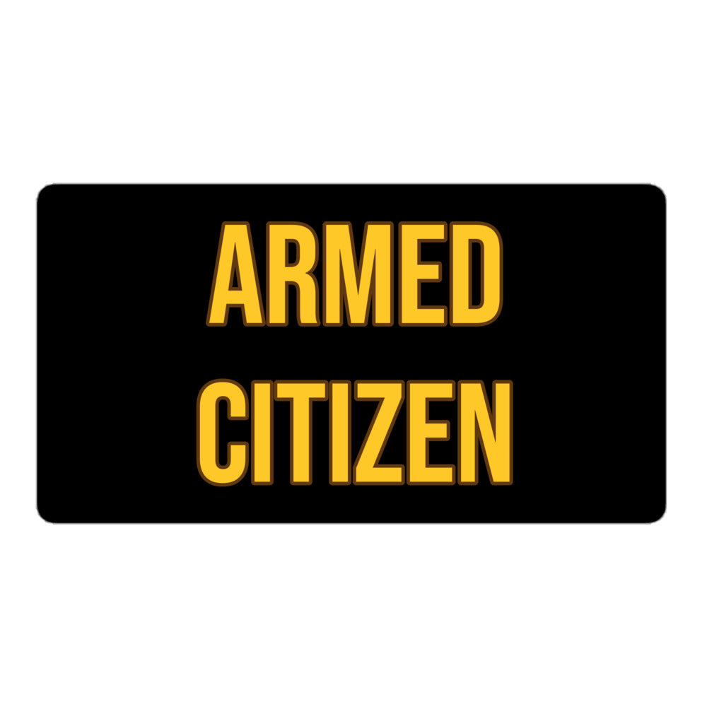 "Armed Citizen™" Gold-Lettered Vinyl Sticker