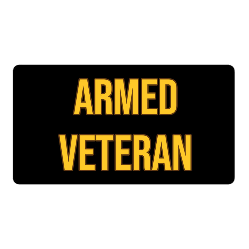 "Armed Veteran"® Gold-Lettered Vinyl Sticker