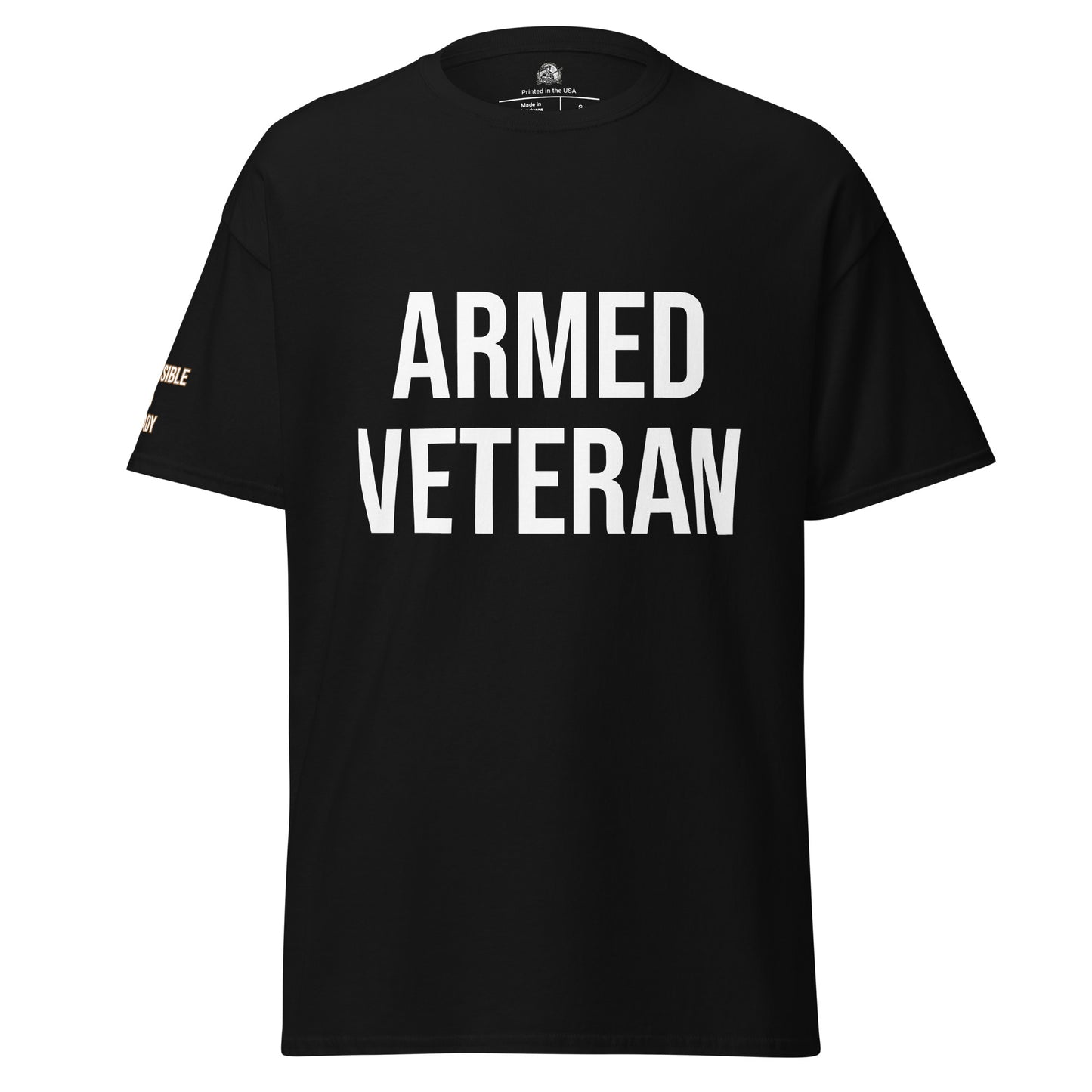 Vigilant & Visible: Armed Veteran™ Short Sleeve T-shirt